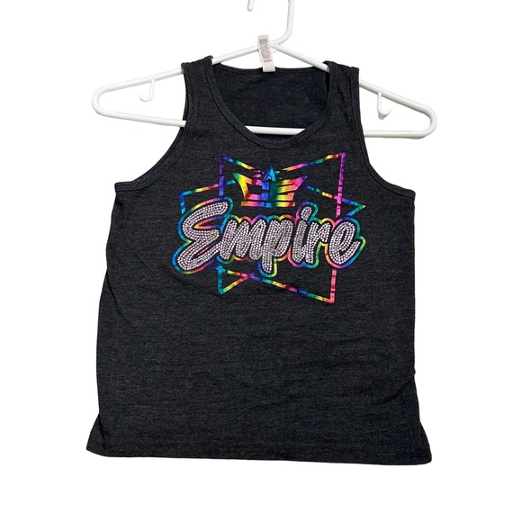 Bella Canvas Other - Bella Canvas Kids Charcoal Tank Top with Graphic Colorful  Empire Design. Size S